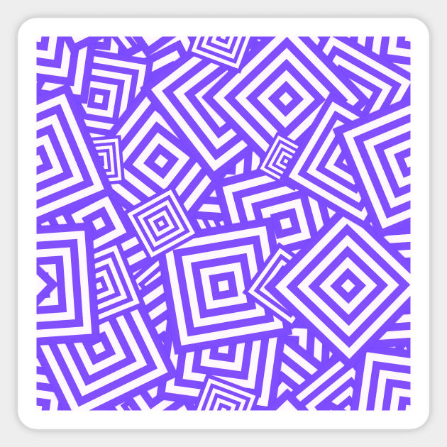 Funky Purple Tilted Squares Neo Geo Pattern Sticker by SeaChangeDesign